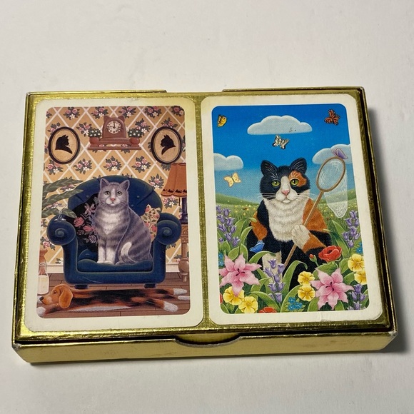 Cat Whimsy Playing Cards by Piatnik 2 Decks with 2 Different Photos Poker Cards - Picture 3 of 5